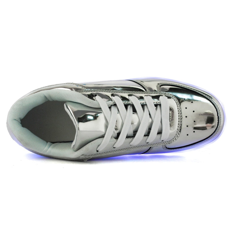 Gold And Silver Colorful Light Shoes LED Light-Up Shoes, Size: 44
