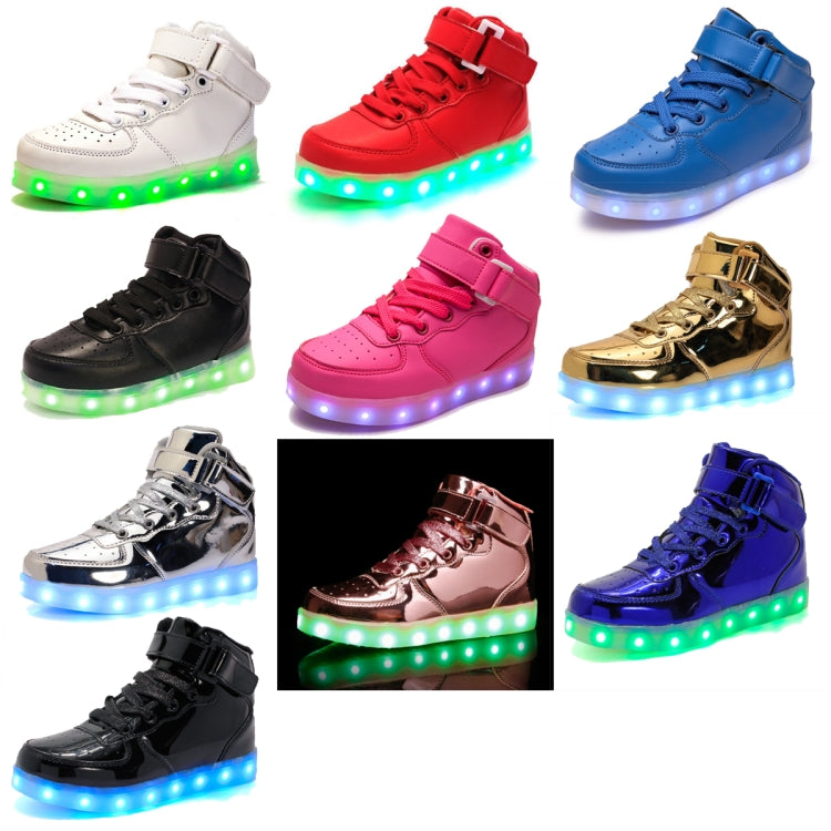 Children LED Luminous Shoes Rechargeable Sports Shoes, Size: 29
