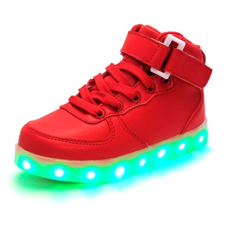 Children LED Luminous Shoes Rechargeable Sports Shoes, Size: 30