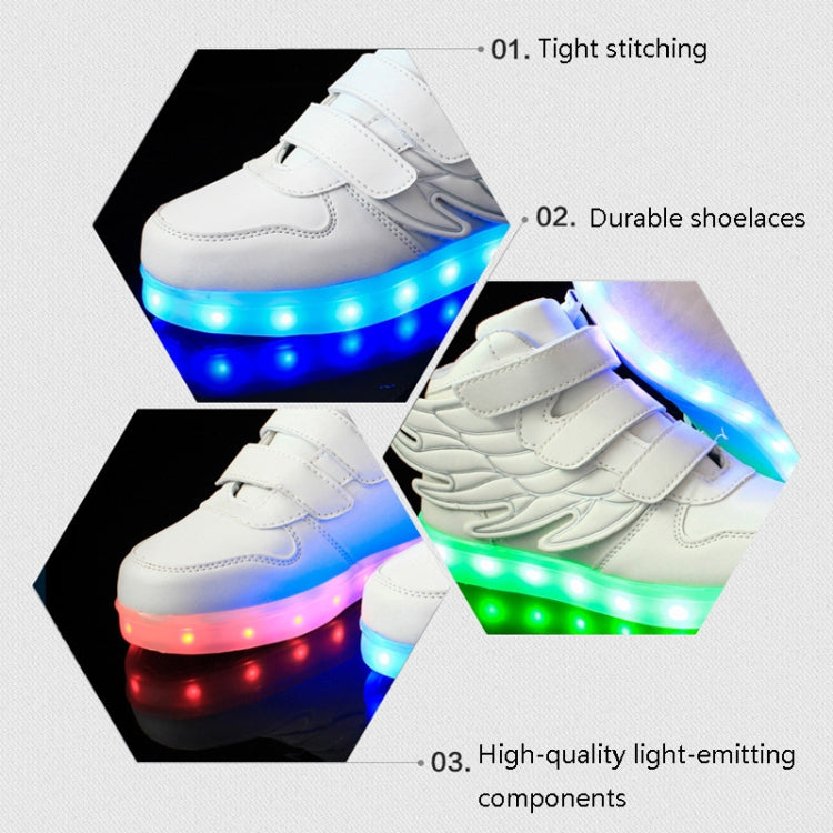 Children Colorful Light Shoes LED Charging Luminous Shoes, Size: 35