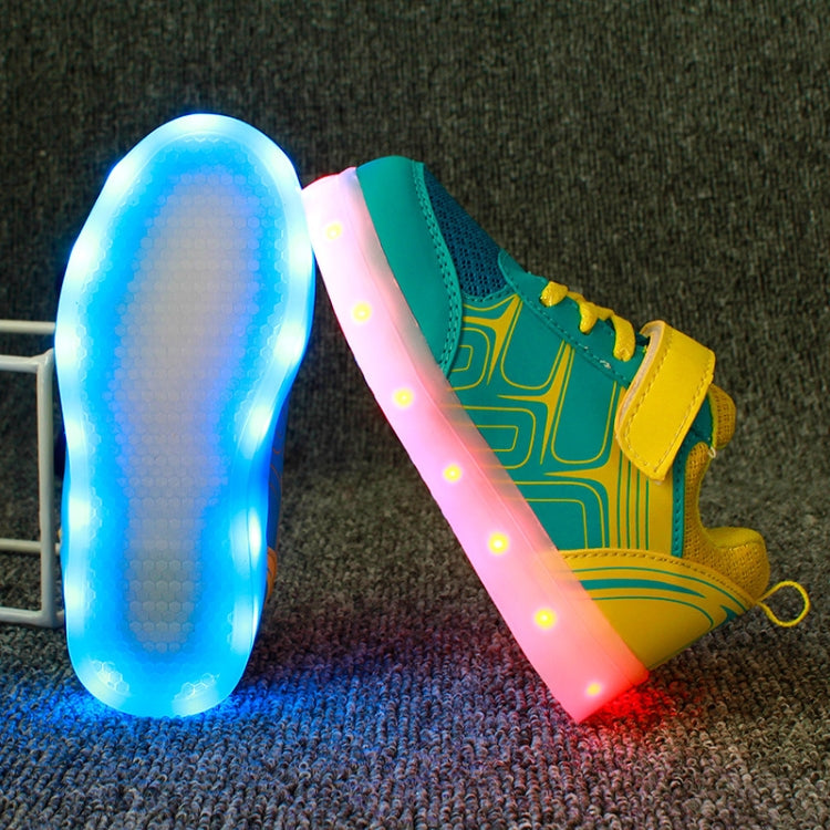 Summer Children'S LED Luminous Shoes USB Rechargeable Lights Shoes, Size: 33