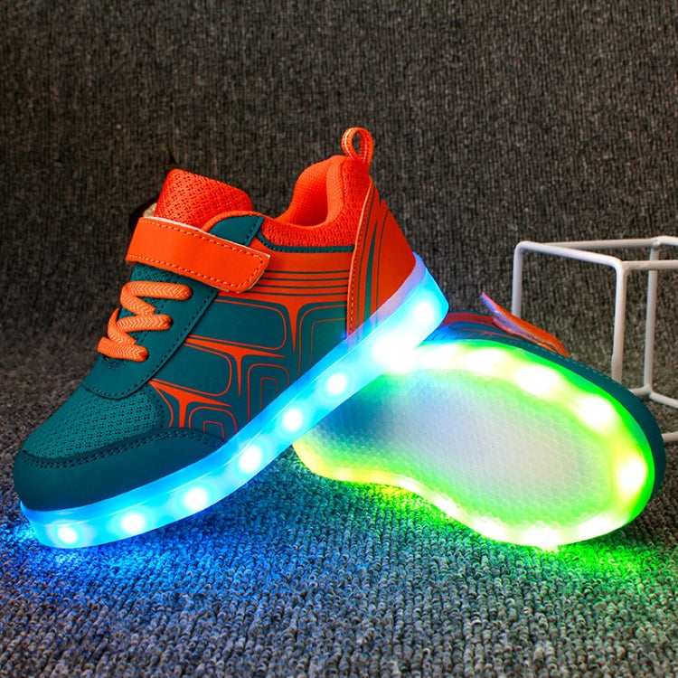 Summer Children'S LED Luminous Shoes USB Rechargeable Lights Shoes, Size: 35