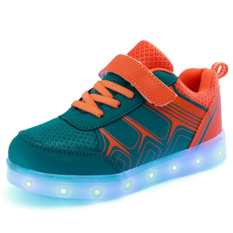 Summer Children'S LED Luminous Shoes USB Rechargeable Lights Shoes, Size: 37