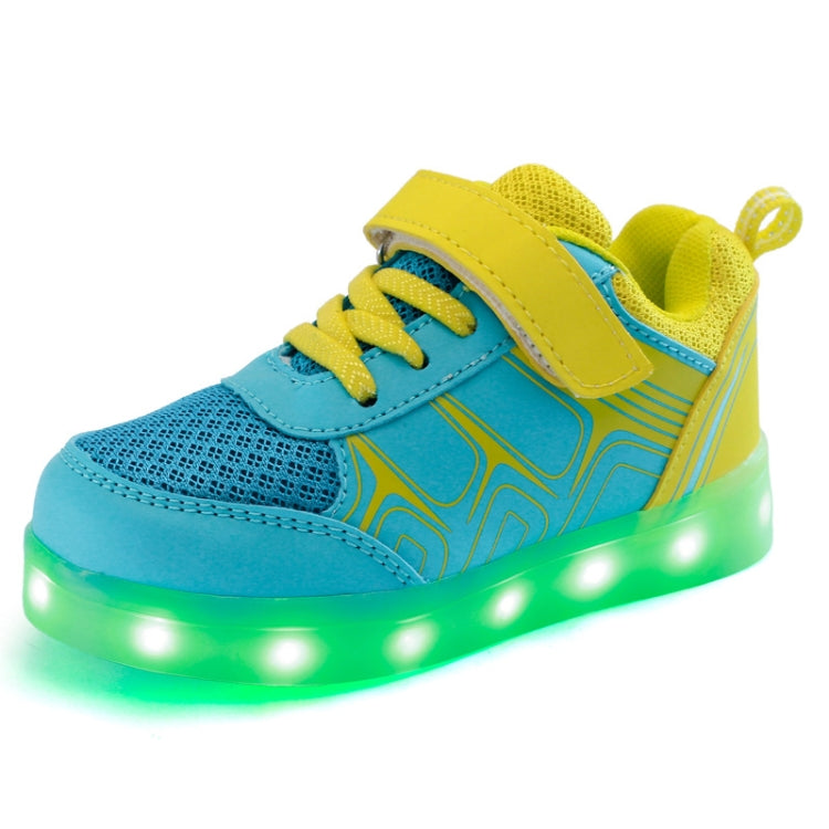 Summer Children'S LED Luminous Shoes USB Rechargeable Lights Shoes, Size: 37