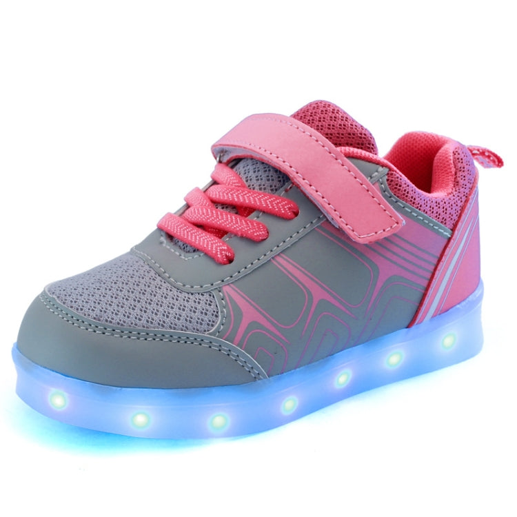 Summer Children'S LED Luminous Shoes USB Rechargeable Lights Shoes, Size: 37