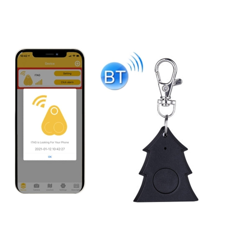 3 PCS Christmas Shape Bluetooth Anti-Lost Device Mobile Phone Bluetooth Two-Way Alarm Keychain Tracking Locator