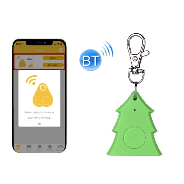 3 PCS Christmas Shape Bluetooth Anti-Lost Device Mobile Phone Bluetooth Two-Way Alarm Keychain Tracking Locator