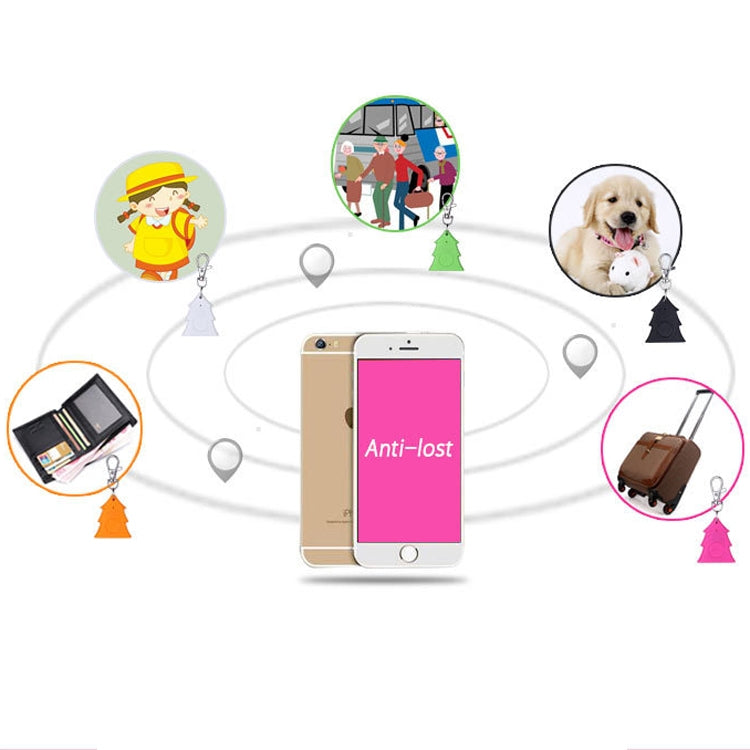 3 PCS Christmas Shape Bluetooth Anti-Lost Device Mobile Phone Bluetooth Two-Way Alarm Keychain Tracking Locator