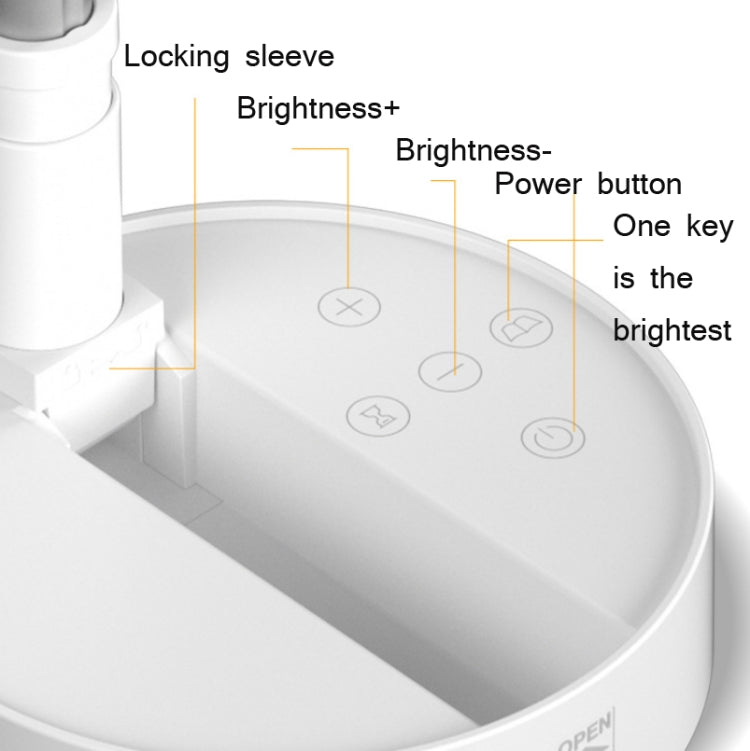 ADYSS Mobile Phone Live Floor Stand Foldable Full-Screen Overhead Shot And Fill Light, Colour: White