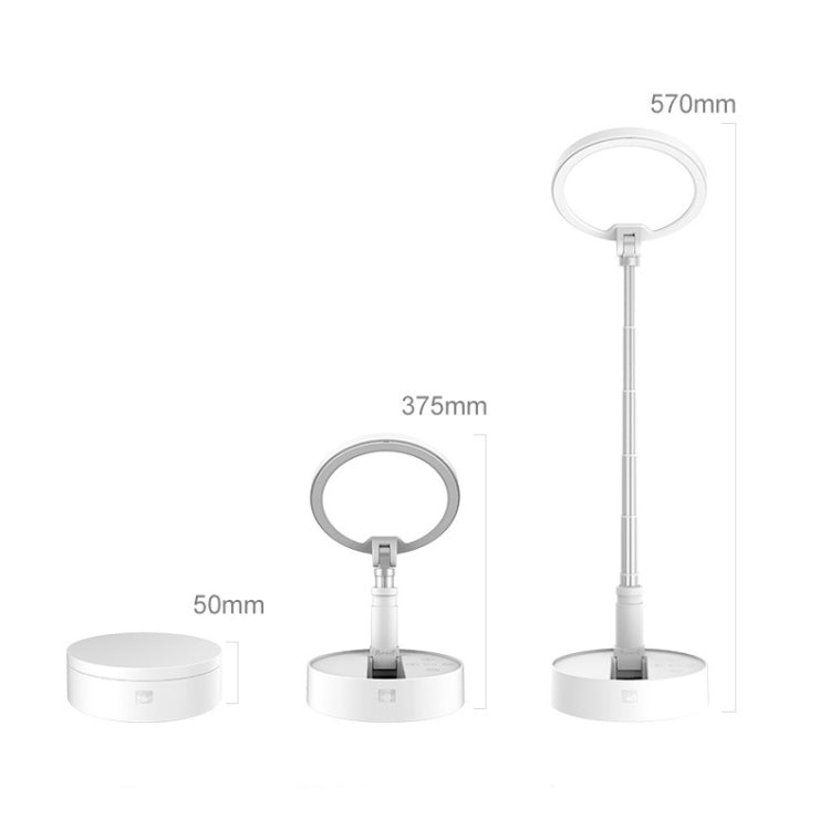 ADYSS Mobile Phone Live Floor Stand Foldable Full-Screen Overhead Shot And Fill Light, Colour: Black