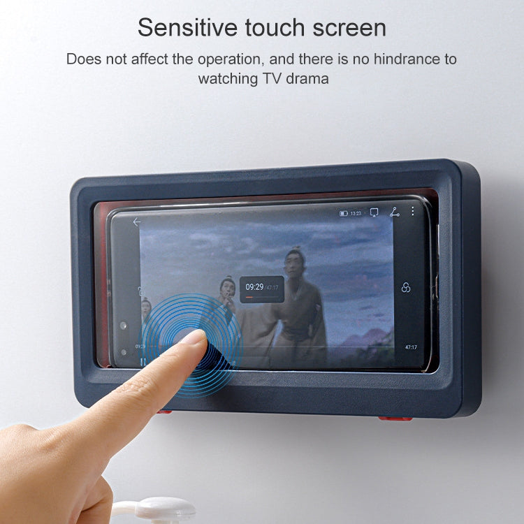 Bathroom Waterproof Mobile Phone Holder Wall Hanging Free Punch Toilet Bath Storage Rack