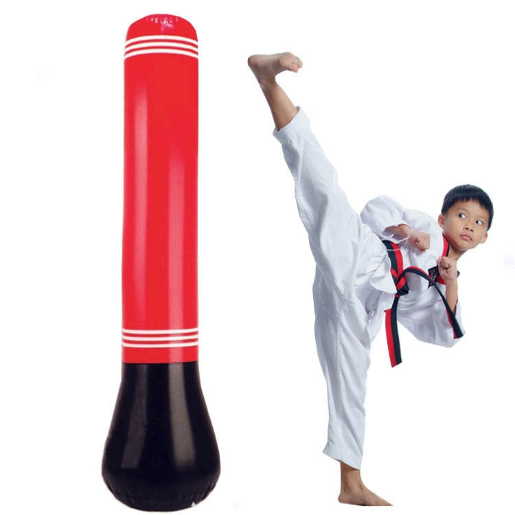 PVC Adult Children Inflatable Punching Bag Boxing Column Tumbler Punching Bag, Height: 1.5m