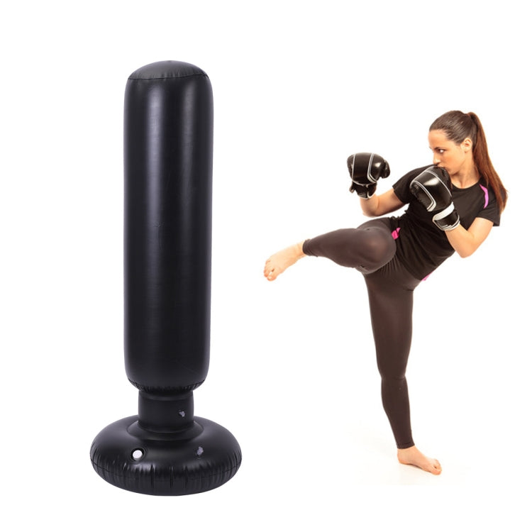 Adult Children Solid Color PVC Inflatable Punching Bag Vertical Boxing Column Tumbler Inflatable Punching Bag, Height: 1.55m