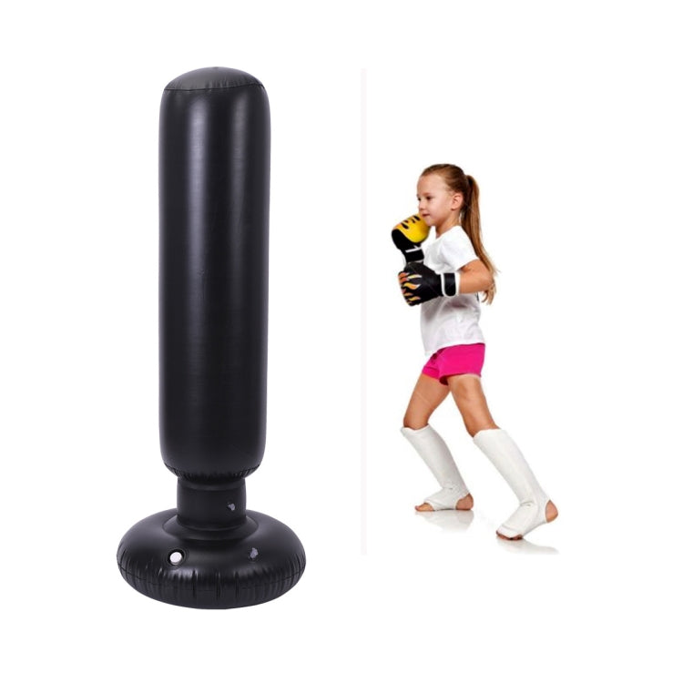 Adult Children Solid Color PVC Inflatable Punching Bag Vertical Boxing Column Tumbler Inflatable Punching Bag, Height: 1.55m