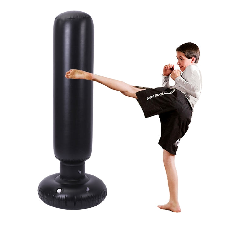 Adult Children Solid Color PVC Inflatable Punching Bag Vertical Boxing Column Tumbler Inflatable Punching Bag, Height: 1.55m