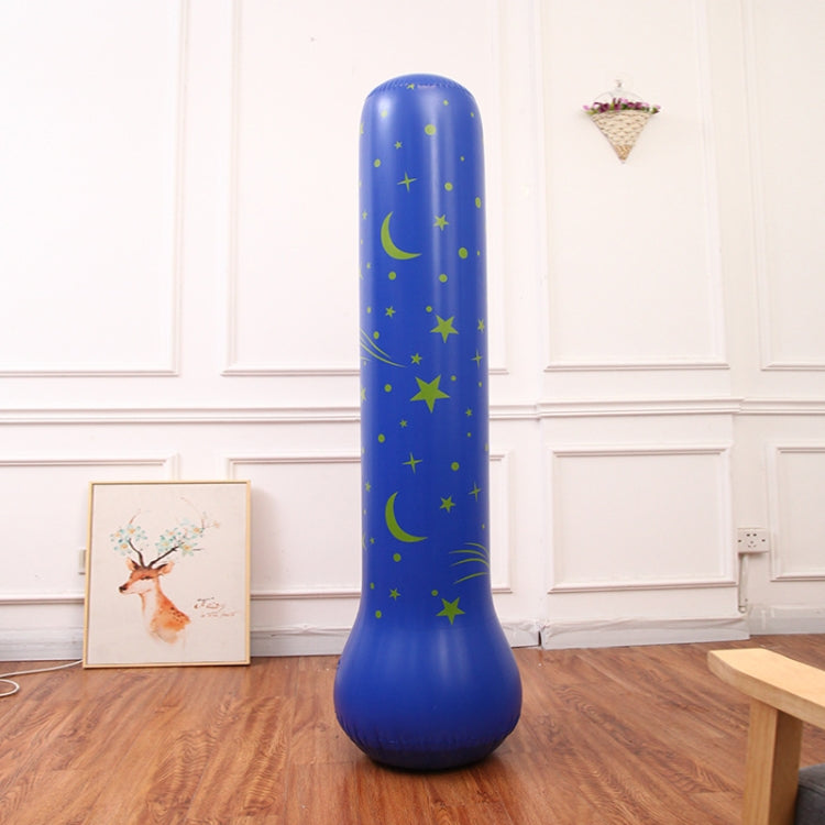 Moon and Stars Pattern Children Inflatable Tumbler Vertical Boxing Column Inflatable Punching Bag Sandbag, Height: 1.6m