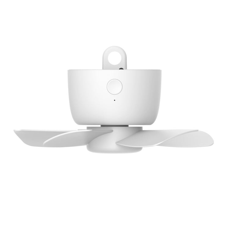 Mosquito Nets Camping Fan Dormitory Remote Control Mini Rechargeable USB Ceiling Fan(8000mAh White)