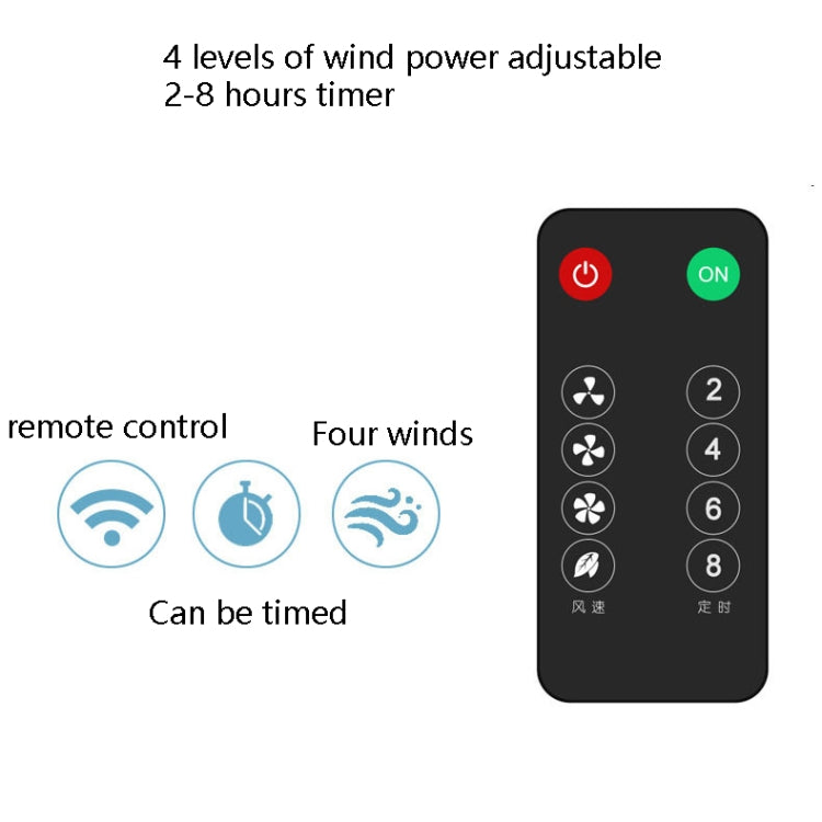 Mosquito Nets Camping Fan Dormitory Remote Control Mini Rechargeable USB Ceiling Fan(8000mAh White)