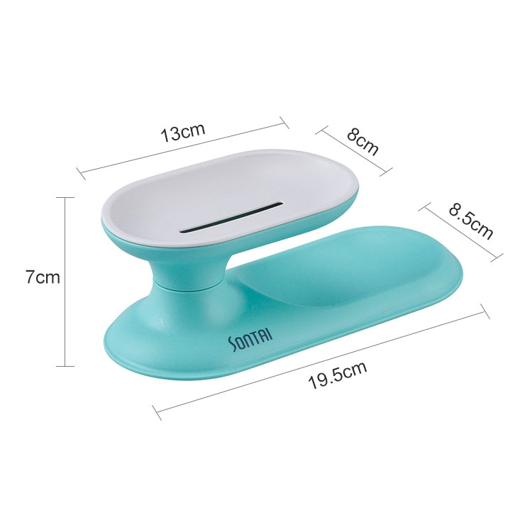 5 PCS Drain Rotating Soap Box Double-Layer Storage Soap Box