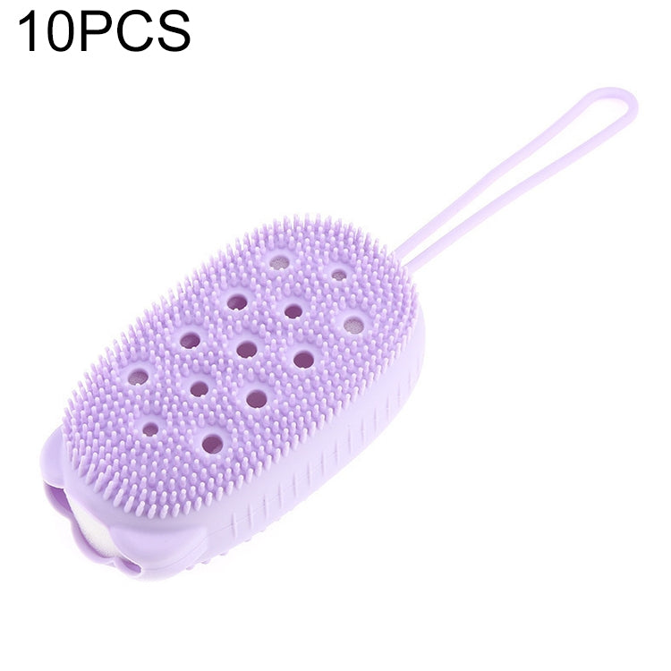 10 PCS Elastic Plastic Sponge Bath Brush