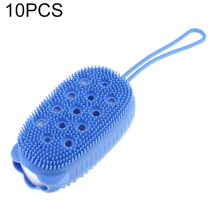 10 PCS Elastic Plastic Sponge Bath Brush