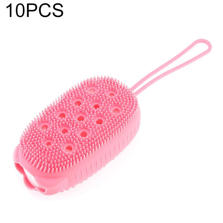 10 PCS Elastic Plastic Sponge Bath Brush