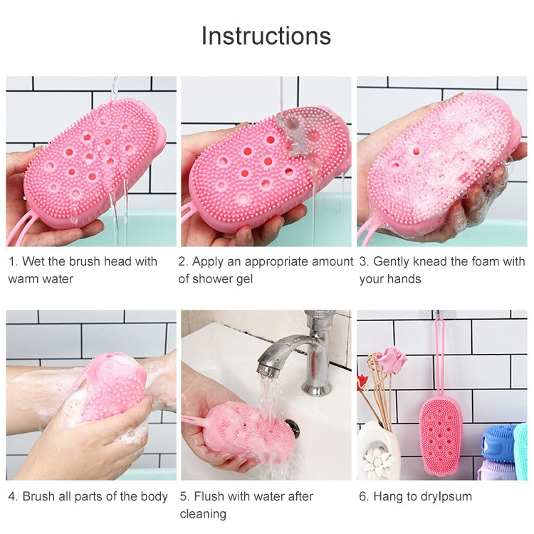 10 PCS Elastic Plastic Sponge Bath Brush