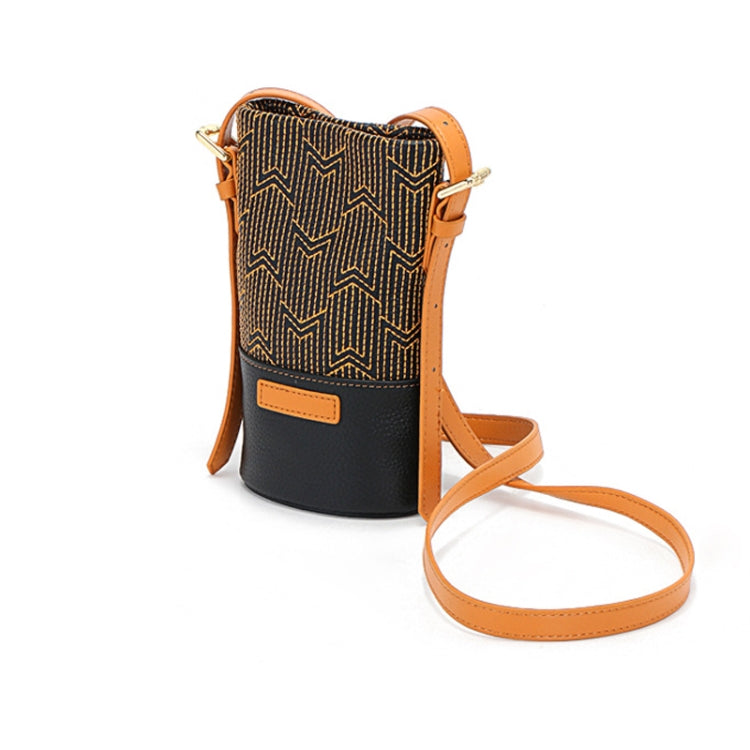 L2032 Mini Phone Bag Retro Single Shoulder Female Bag(Brown)
