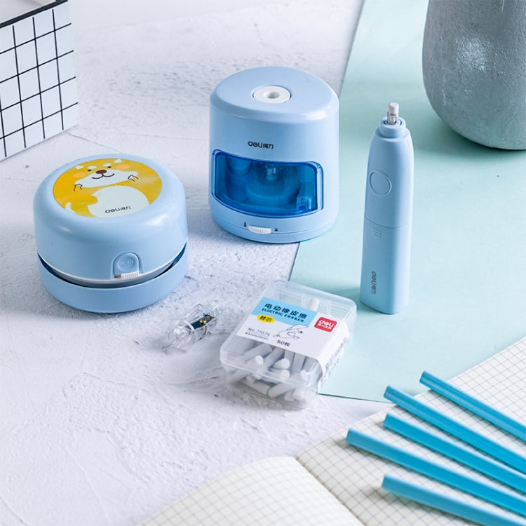 Deli Student Electric Stationery Set Desktop Cleaner/Electric Eraser/Electric Pencil Sharpener