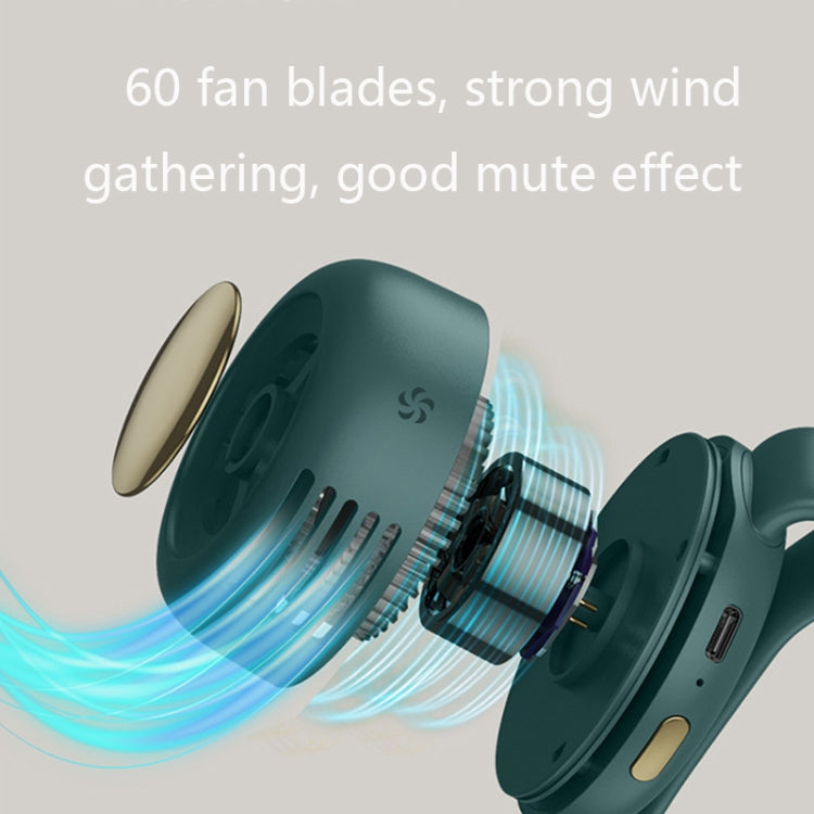 MF019 Small Whirlwind Leafless Fan Portable Clip Waist Fan(White)