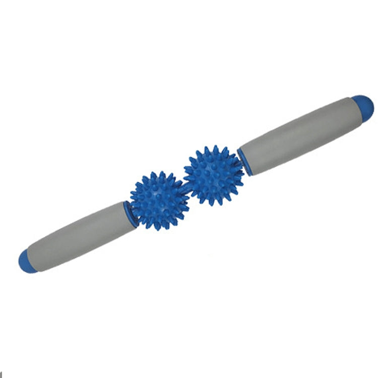 2 PCS 2-Ball Muscle Massage Relaxation Hedgehog Ball Yoga Stick Roller Stick
