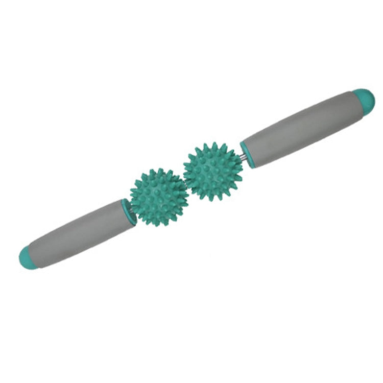 2 PCS 2-Ball Muscle Massage Relaxation Hedgehog Ball Yoga Stick Roller Stick
