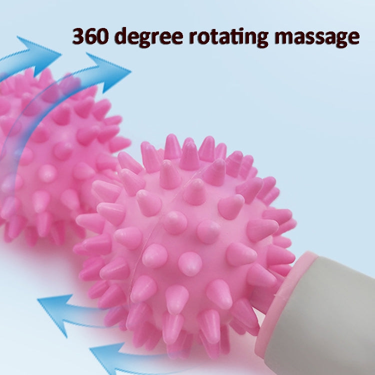 2 PCS 2-Ball Muscle Massage Relaxation Hedgehog Ball Yoga Stick Roller Stick