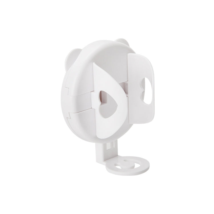 2 PCS Telescopic Toothbrush Holder Gravity-Sensing Storage Shelf Wall-Mounted Toothbrush Base(White)
