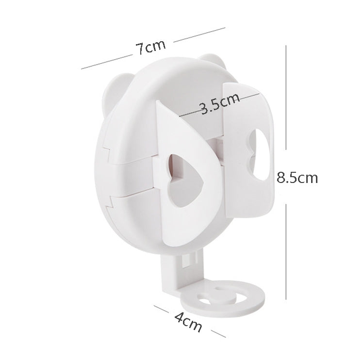2 PCS Telescopic Toothbrush Holder Gravity-Sensing Storage Shelf Wall-Mounted Toothbrush Base(White)
