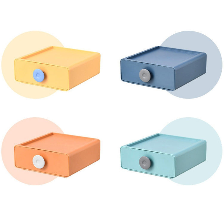 2 PCS Ring Drawer Type Desktop Storage Box Can Be Stacked Multifunctional Home Cosmetics Stationery Storage