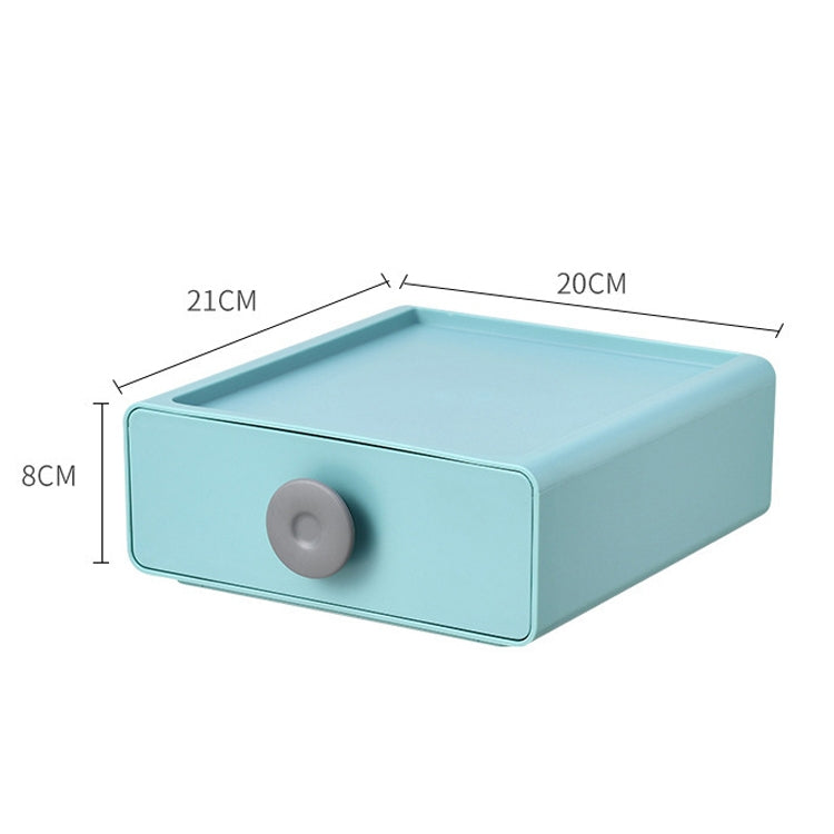 2 PCS Ring Drawer Type Desktop Storage Box Can Be Stacked Multifunctional Home Cosmetics Stationery Storage