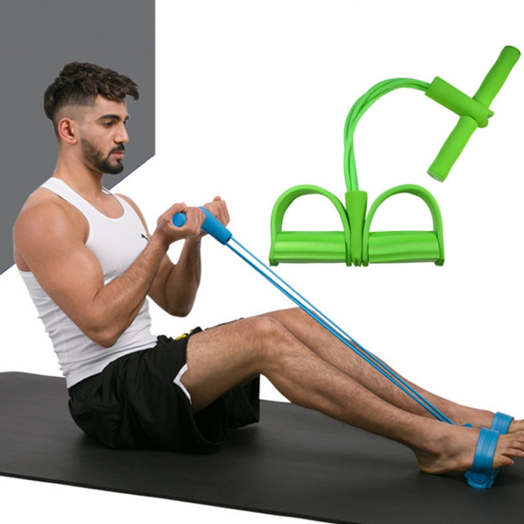3 PCS Multifunctional Four-Tube Pedal Puller Pedal Elastic Rope Sit-Ups Aid Abdomen Fitness Equipment