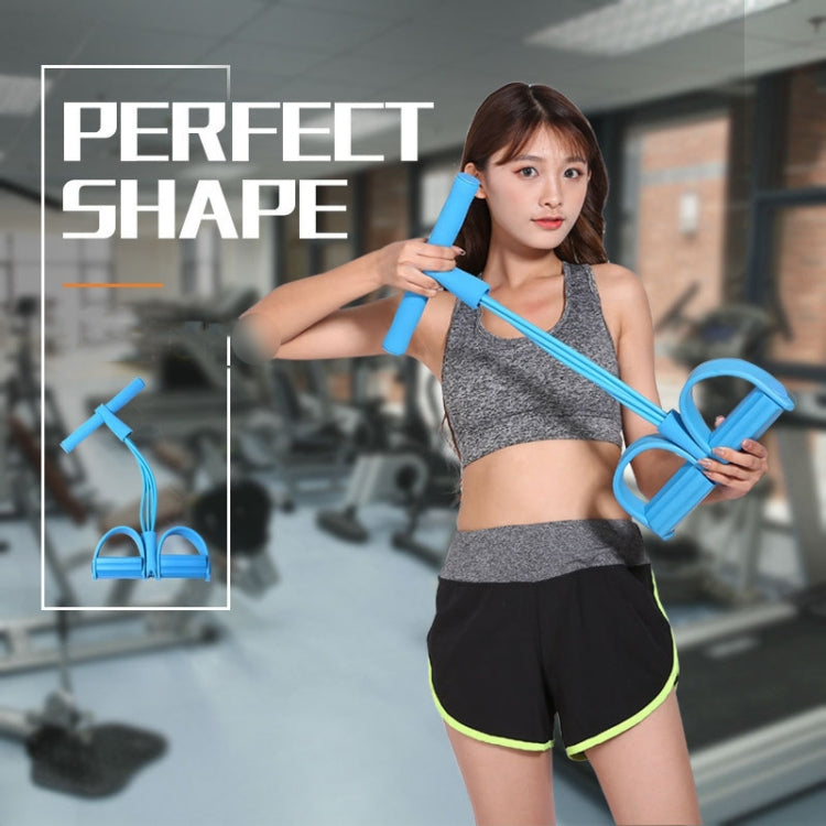 3 PCS Multifunctional Four-Tube Pedal Puller Pedal Elastic Rope Sit-Ups Aid Abdomen Fitness Equipment