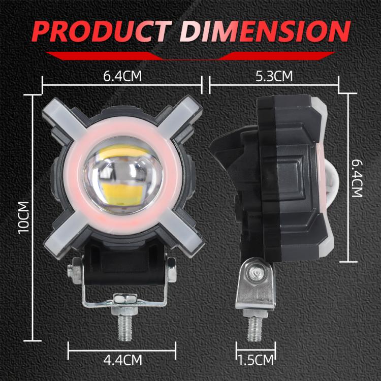 12W Aluminum Alloy Spotlight LED Chip Motorcycle Headlight