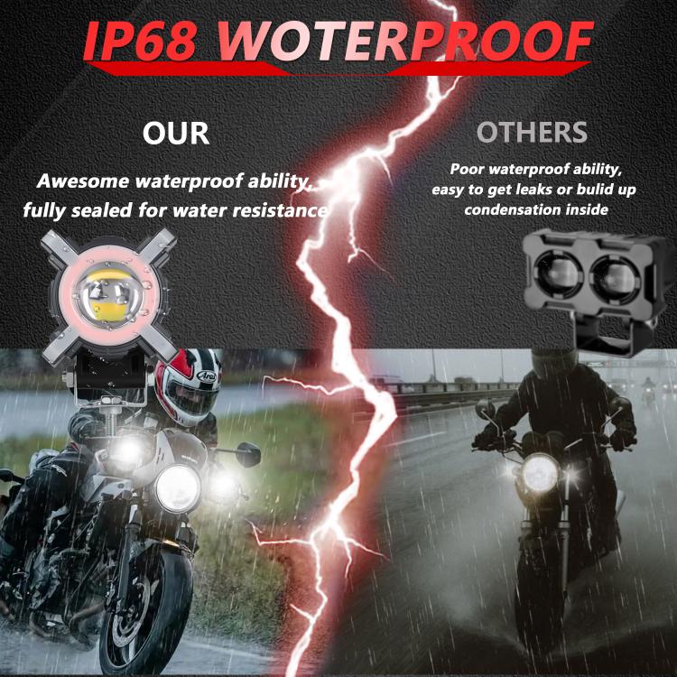 12W Aluminum Alloy Spotlight LED Chip Motorcycle Headlight