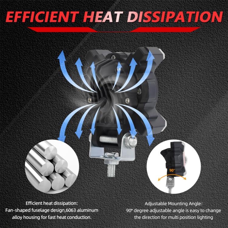 12W Aluminum Alloy Spotlight LED Chip Motorcycle Headlight