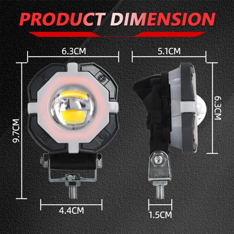 12W Aluminum Alloy Spotlight LED Chip Motorcycle Headlight