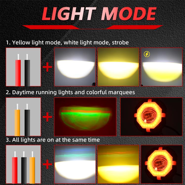 12W Aluminum Alloy Spotlight LED Chip Motorcycle Headlight