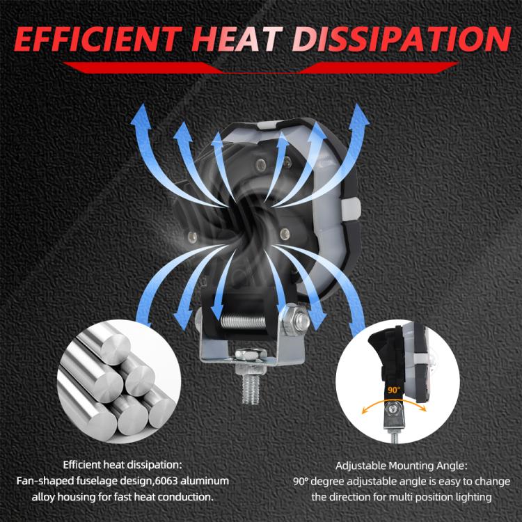12W Aluminum Alloy Spotlight LED Chip Motorcycle Headlight