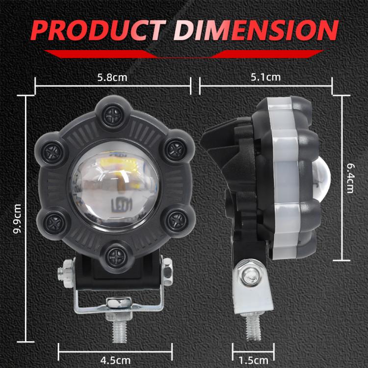 12W Aluminum Alloy Spotlight LED Chip Motorcycle Headlight