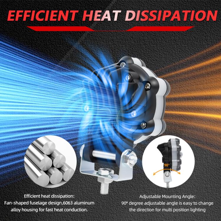 12W Aluminum Alloy Spotlight LED Chip Motorcycle Headlight