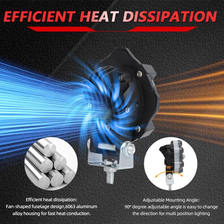 12W Aluminum Alloy Spotlight LED Chip Motorcycle Headlight