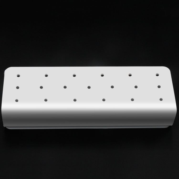 2 PCS S-Shaped 19-Hole Rectangular Lollipop Rack Display Stand Rack(White)