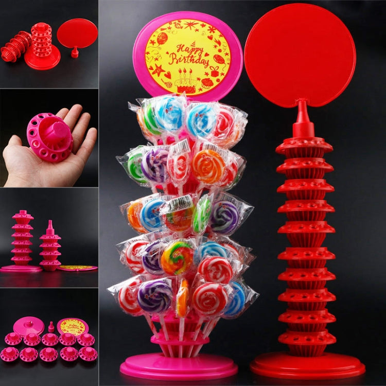 TX015 2 PCS PP Ring 120 Hole Lollipop Holder Adjustable Candy Display Stand